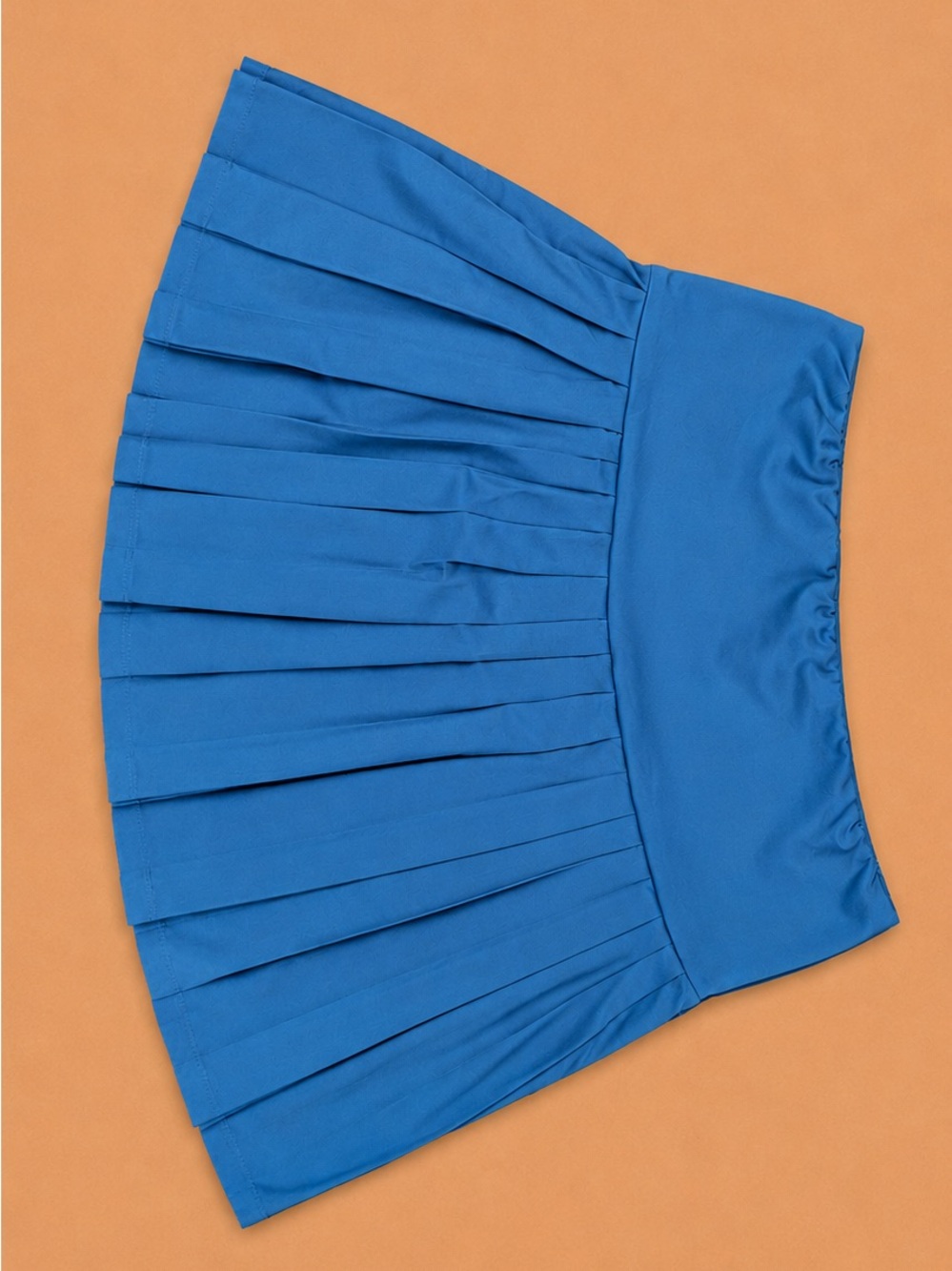 SHEIN Electric Blue Pleated Skater Skirt